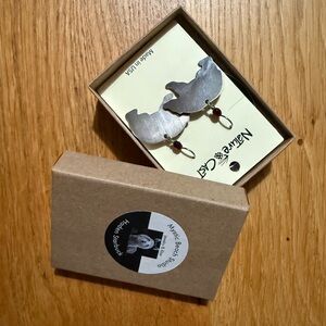 Nature Cast Silver Bear Earrings